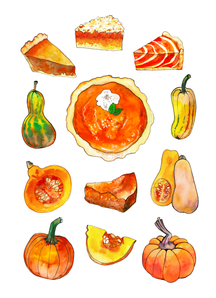 "Пироги и тыквы", стикерпак