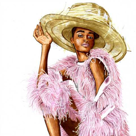 Розовые перья