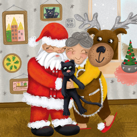 Santa Claus and his family