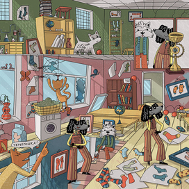 Иллюстрация для детского детективного журнала Филчер