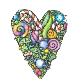 Карамельное сердце