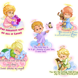 Набор стикеров "Ангелы"