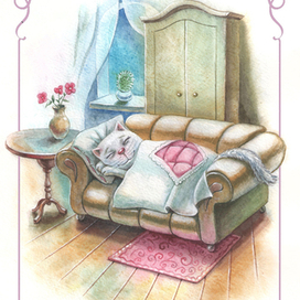 Illustration for "There once was a cat"