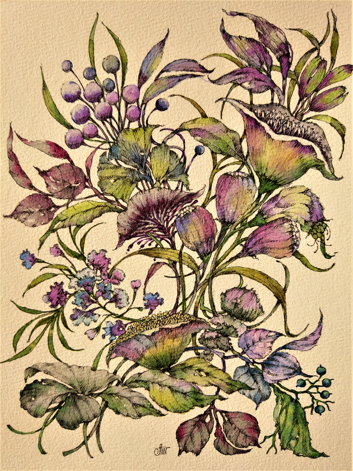 Лиловый букетик.