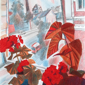 Галич. Окно в гостинице.