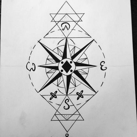 тату компас