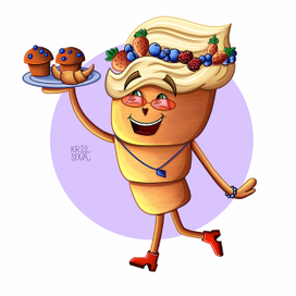 Бренд- персонаж "Трубочка со сливками"