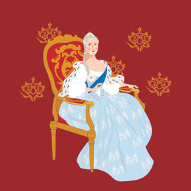 Екатерина II на троне
