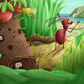 иллюстрация муравей-путешественник