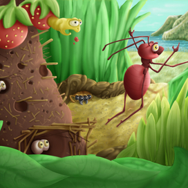 иллюстрация муравей-путешественник