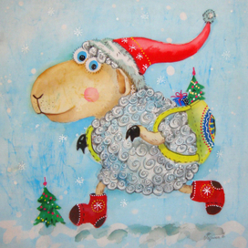 Новогодняя овечка