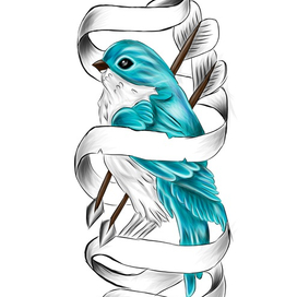 Blue bird tattoo 