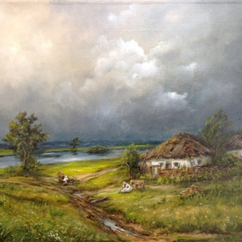На хуторе перед грозой