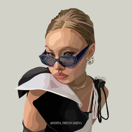 Портрет девушки в стиле Тиффани