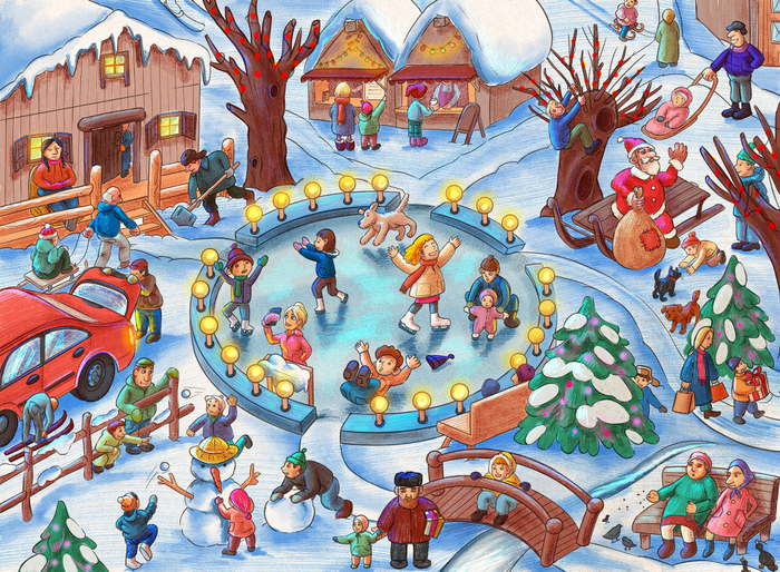 Новогодний виммельбух