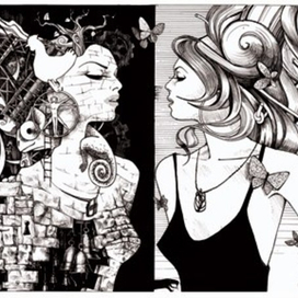 Девушка и Демон ее отражения