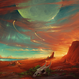 луна над красной землей