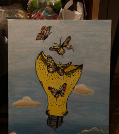Бабочки в лампе 