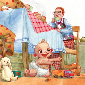 хозяин собачку за стол не сажает...