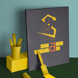 Логотип для кальянной Snake Woman