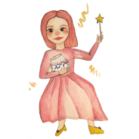 Зубная фея для детской книги. Tooth fairy for children's books.