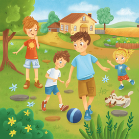 Фрагмент иллюстрации к книге "Мамы и малыши"