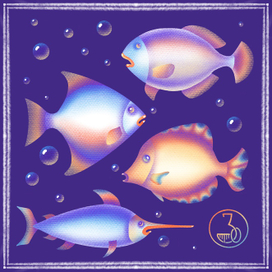 Рыбы в испуге