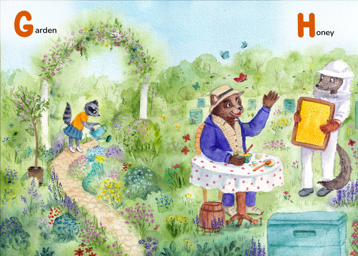 Иллюстрация в Азбуку. G и H 