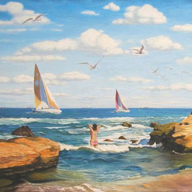 Чкаловский пляж. Лето.