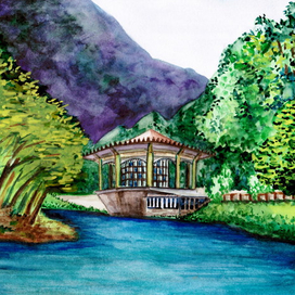 Абхазия. ж/д станция Псырцха