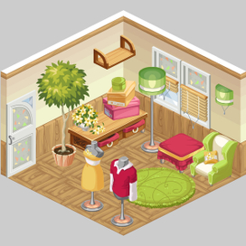 Объекты для изометрической игры - Нежность