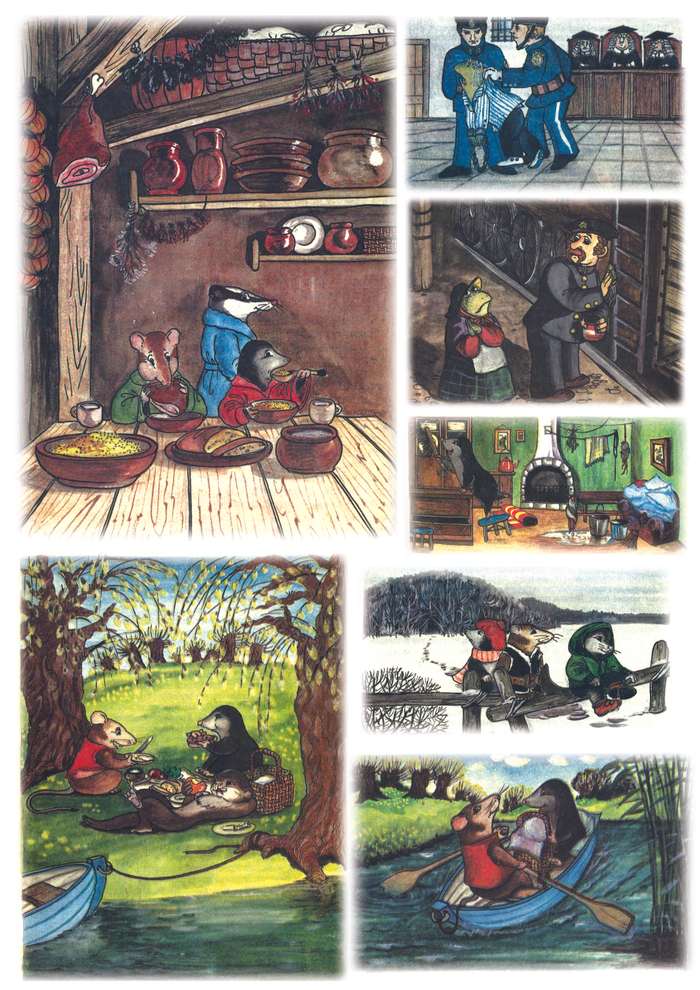 сюжетная иллюстрация Ветер в ивах