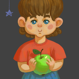 Мальчик с яблоком 2