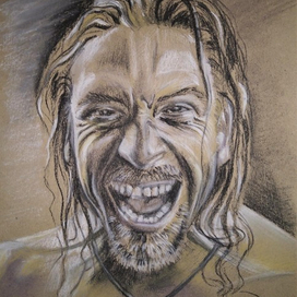 Портрет участника рок-группы