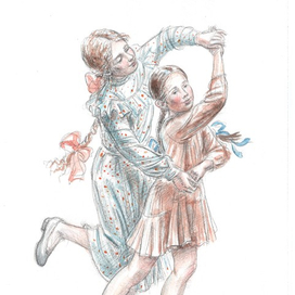 "Динка" В. Осеева. Иллюстрация