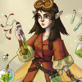 дизайн персонажа. Фея - ученый