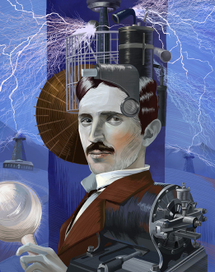 иллюстрация к статье о Тесле , Плейбой, апрель 2010