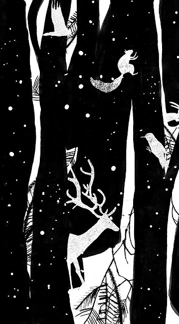 Иллюстрации к сборнику стихов о тайге. 