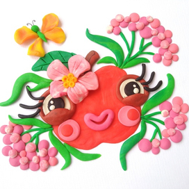 Яблоко и гортензия 