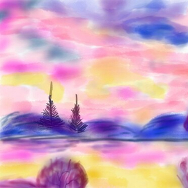 отражение в озере