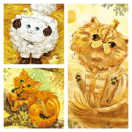 Серия открыток "Кошачий Зодиак" #2 - ОГОНЬ