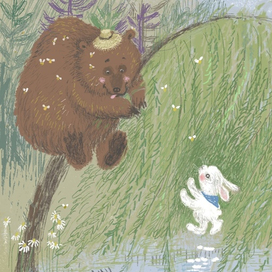 Иллюстрация к произведению "Заяц и вкусная ива"