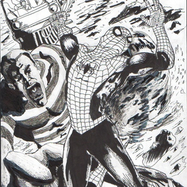 человек-паук и песочный человек АРТ