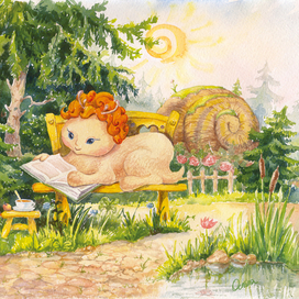 Улитка в саду