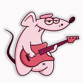 Стикер, серия Мышь - Феня