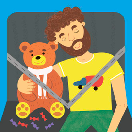 He can nap in a van.