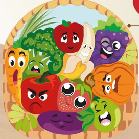 Деревянный пазл для детей с эмоциями