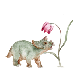 Динозавр весной