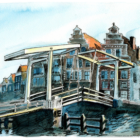 Разводной мост. Харлем. Нидерланды