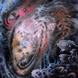 Планета в газовой туманности.